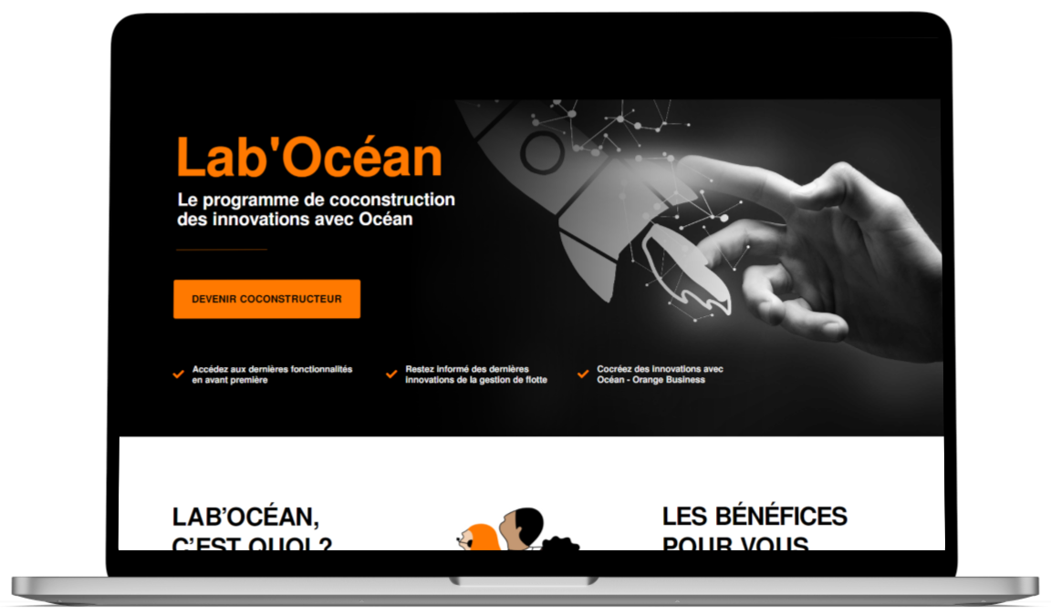 Création de landing page pour le programme Lab’Océan